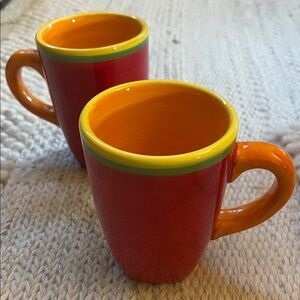Fiesta Style Ceramic Mugs